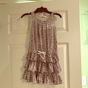 Girls black and white dress